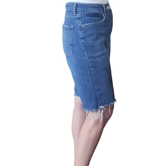 Denim Cut Off Shorts Old Navy Sky-hi Straight Extra High Rise - Picture 3 of 4